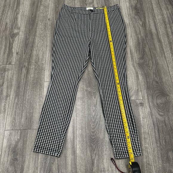 Maeve by Anthropologie Black & White Plaid Skinny Pants Leggings Size 12 - Picture 6 of 15